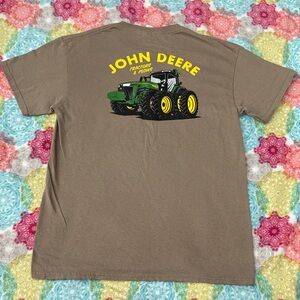 John Deere Brown Tee with Green and Yellow Tractor